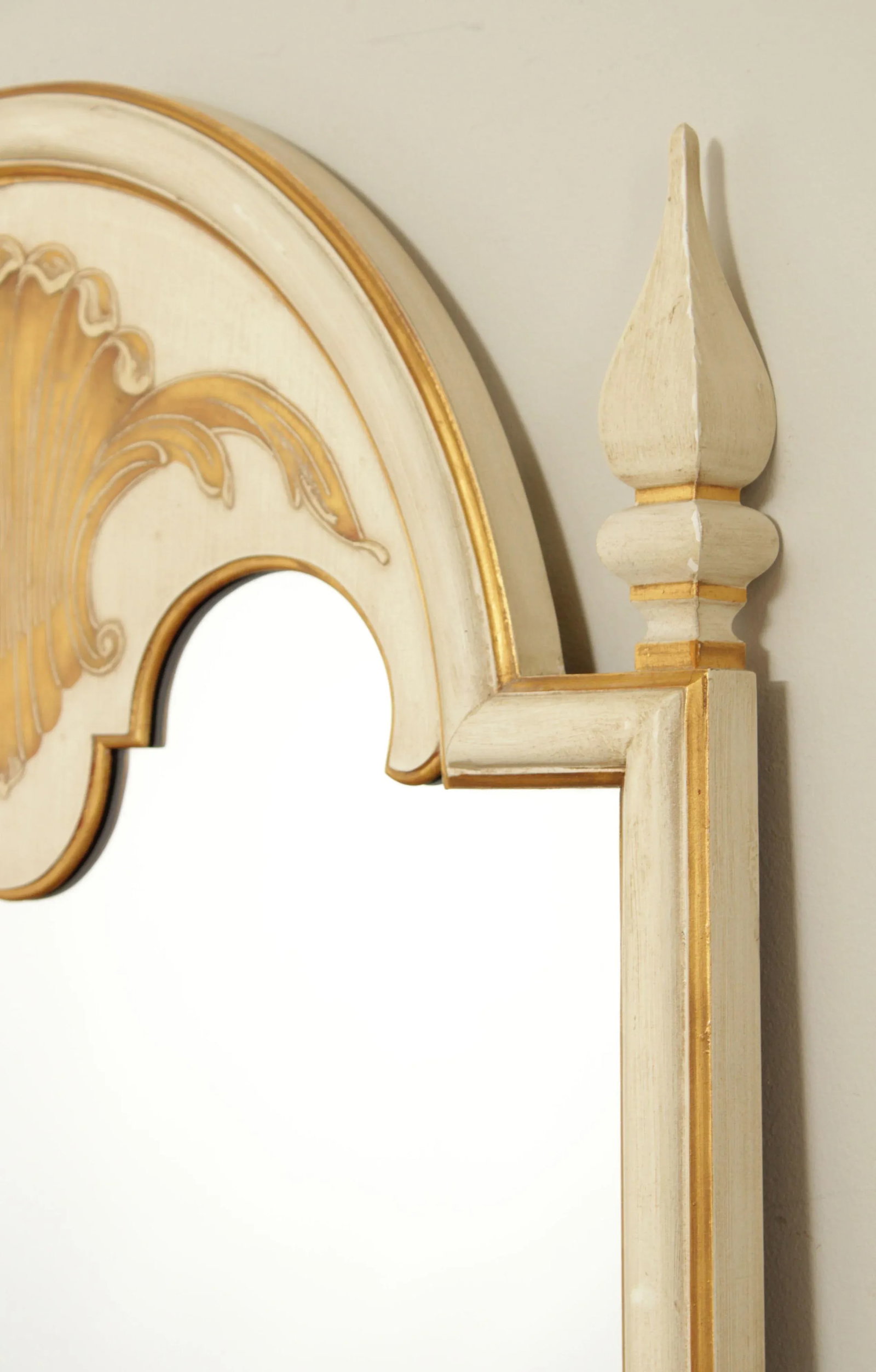 John Widdicomb Venetian Style Partial Gilt Painted Wall Mirror - 8