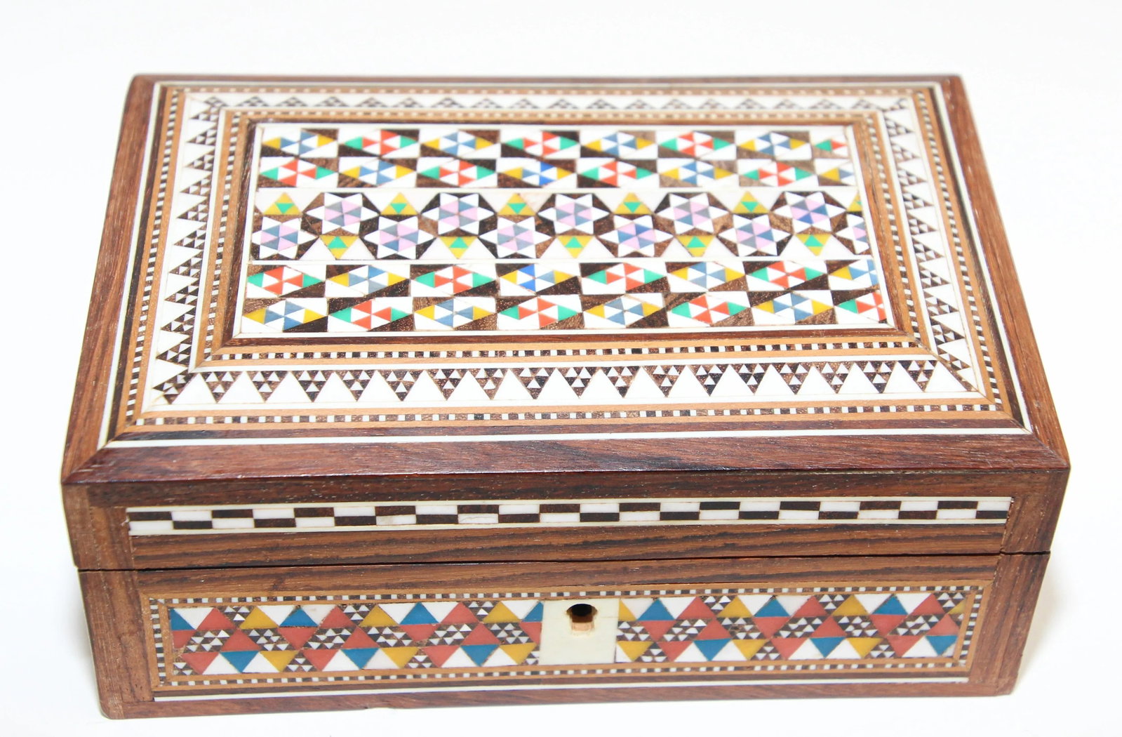 Middle Eastern Mosaic Moorish Box Inlaid - 6