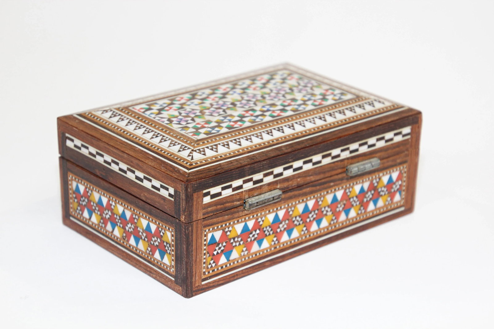 Middle Eastern Mosaic Moorish Box Inlaid - 7