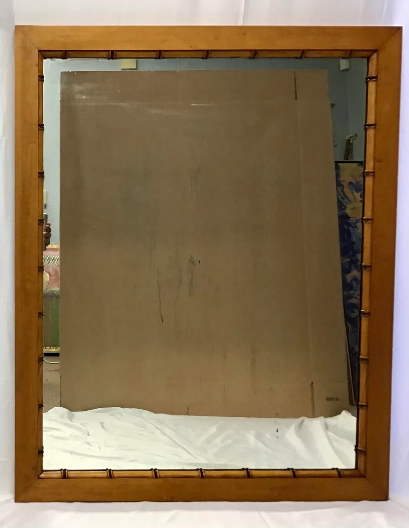 19th Century Wood and Faux Bamboo Mirror - 9