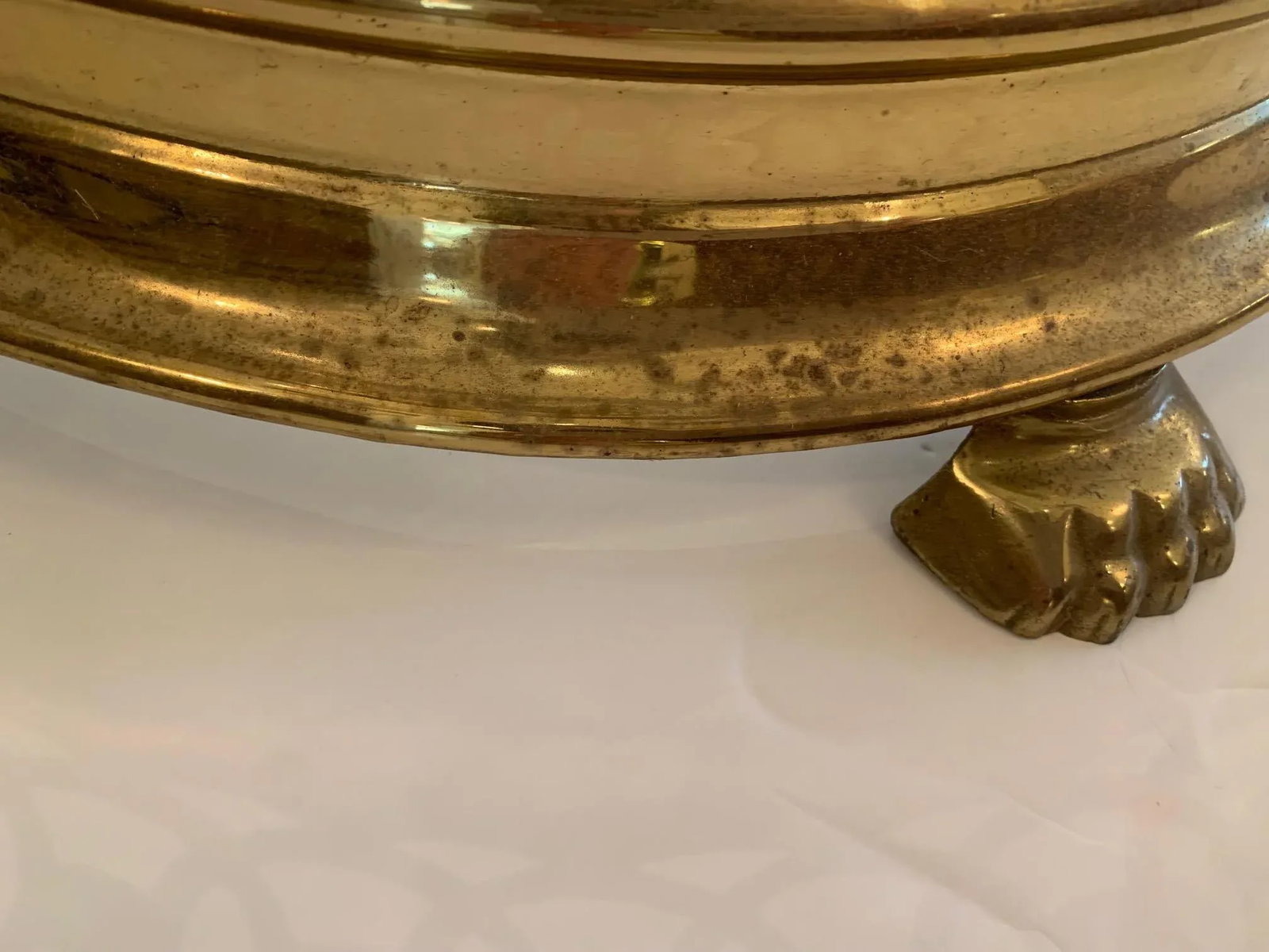 Antique English Pierced Brass Fireplace Fender - 3