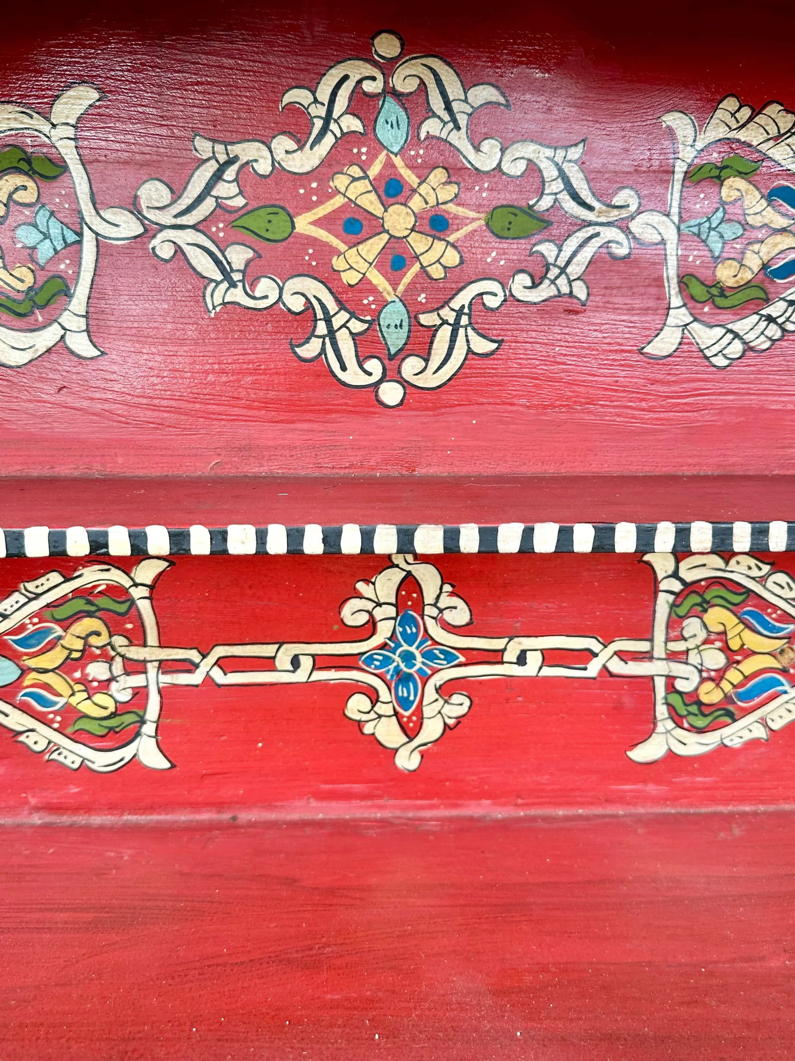 Vintage Hand Painted Moroccan Wall Shelf - 3