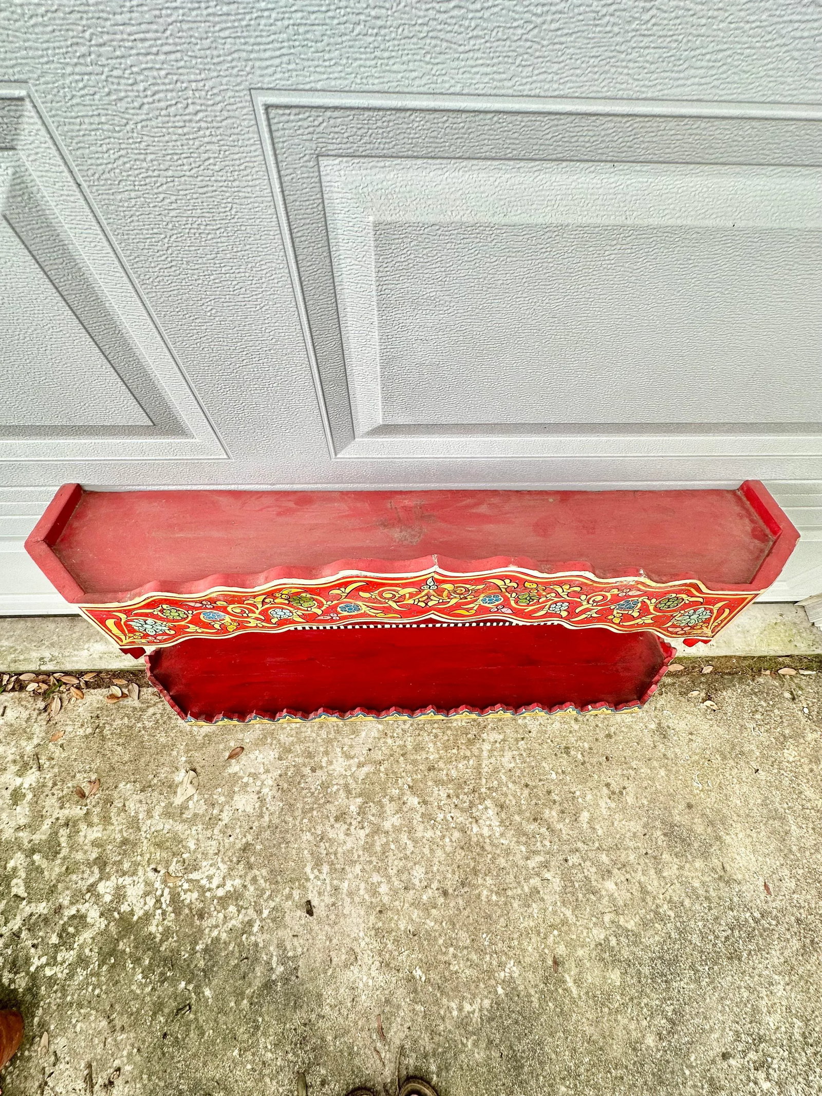 Vintage Hand Painted Moroccan Wall Shelf - 5