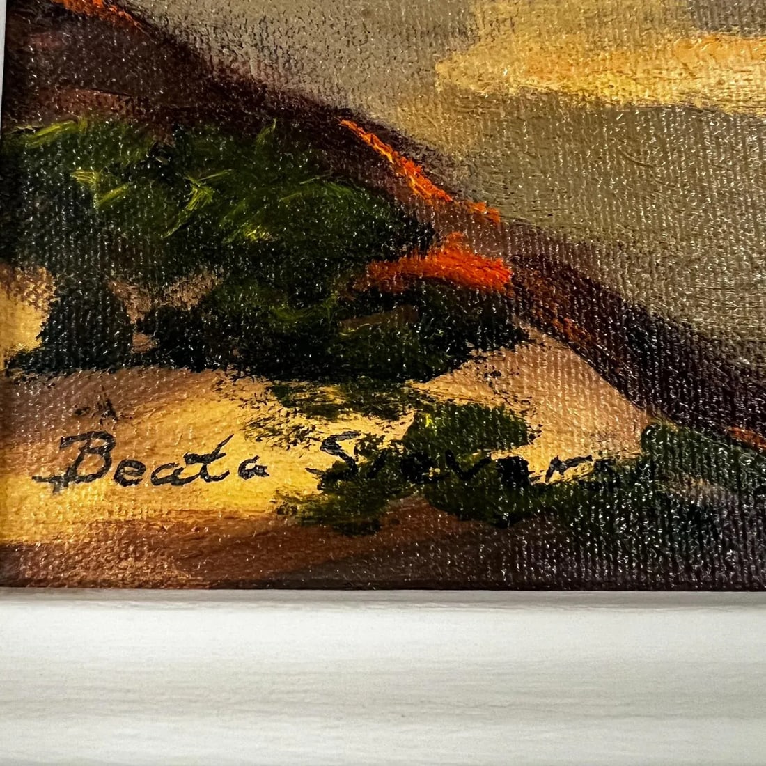 1970s Landscape Tree Art by Beata Stevens California Impressionism - 3