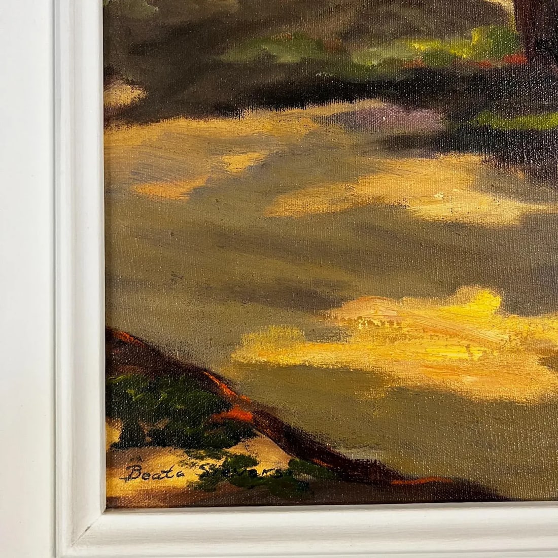 1970s Landscape Tree Art by Beata Stevens California Impressionism - 5