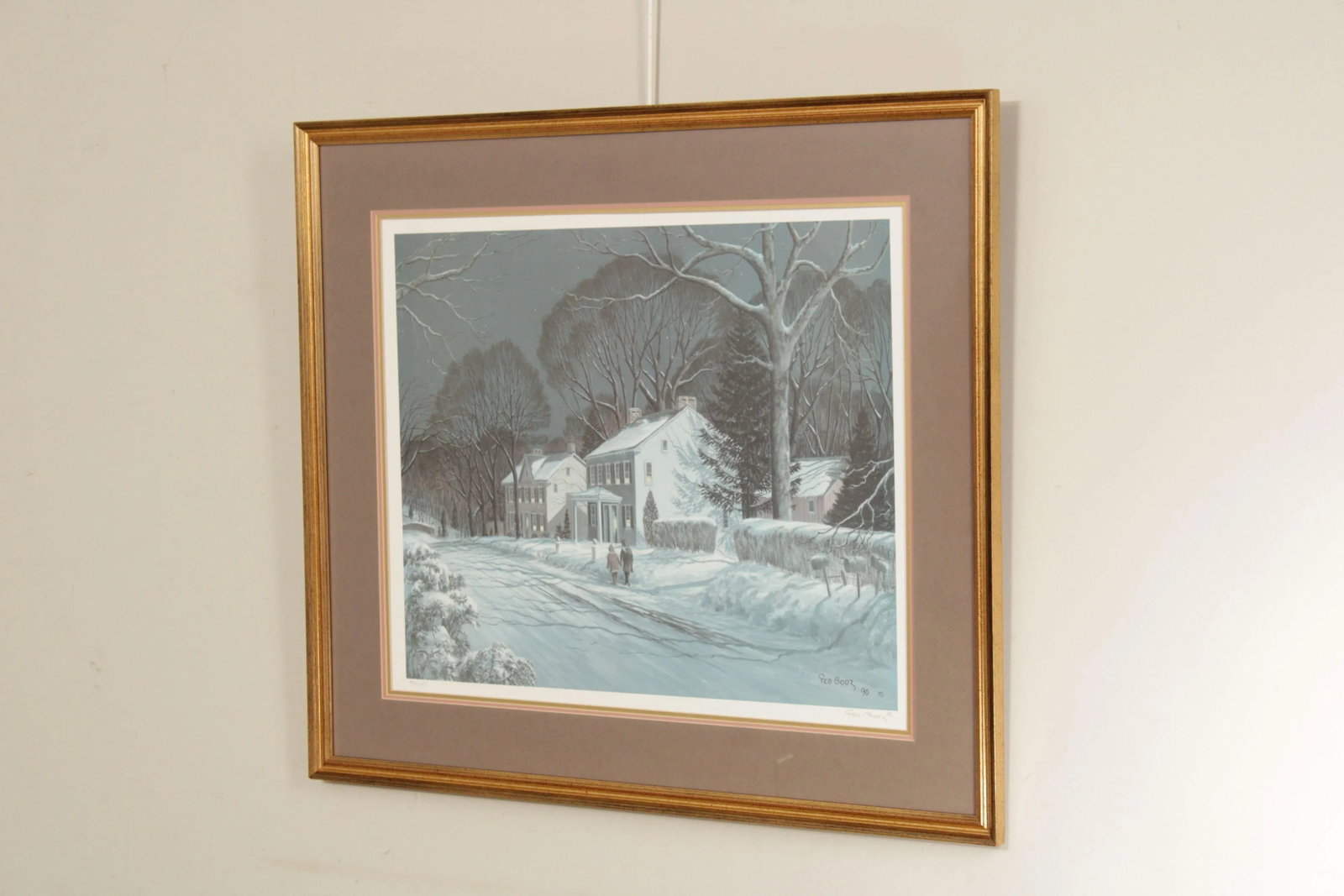 1990s 'Dyerstown Road' Rustic Winter Fine Art Print by George Booz - 2
