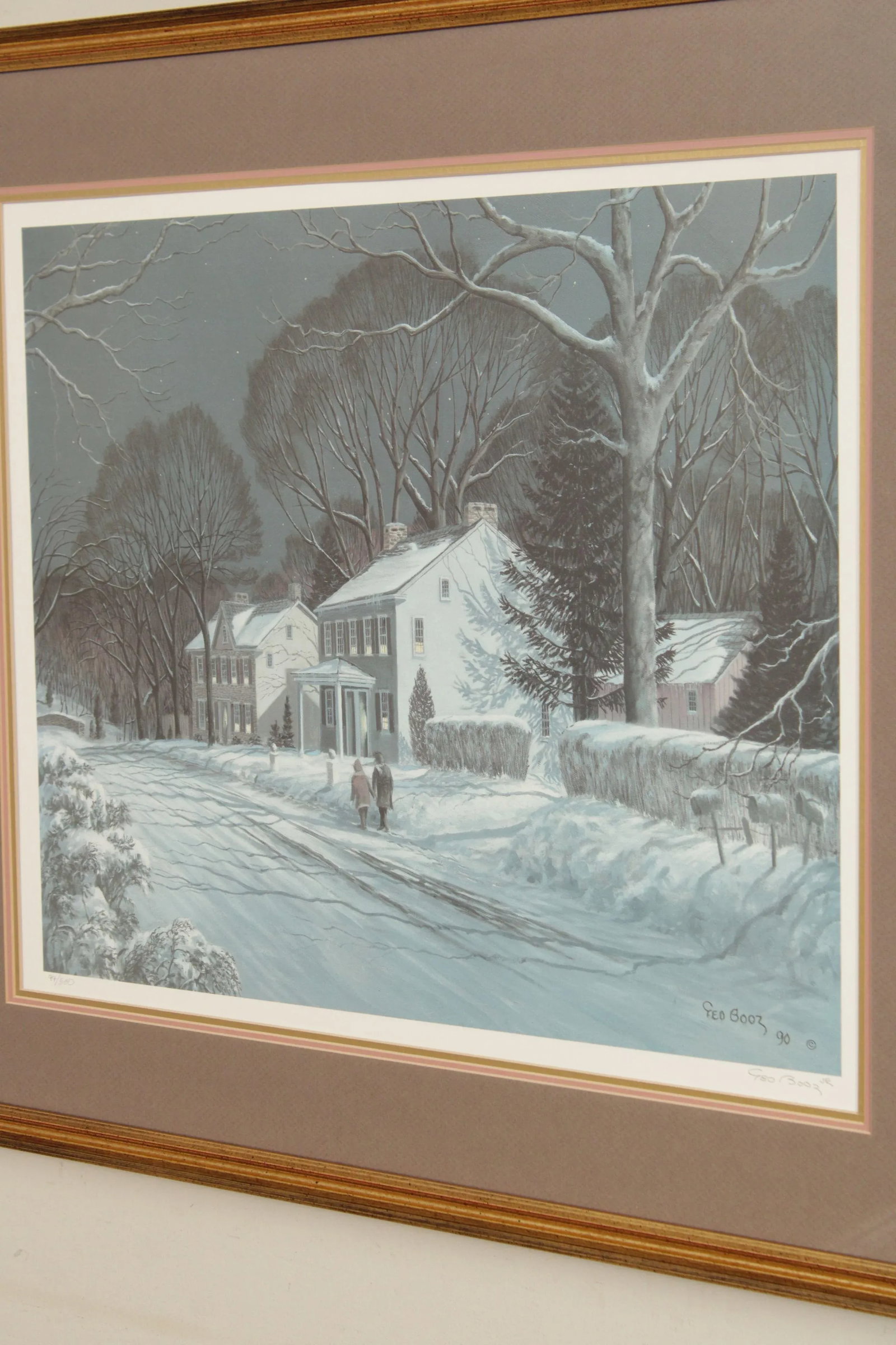 1990s 'Dyerstown Road' Rustic Winter Fine Art Print by George Booz - 4