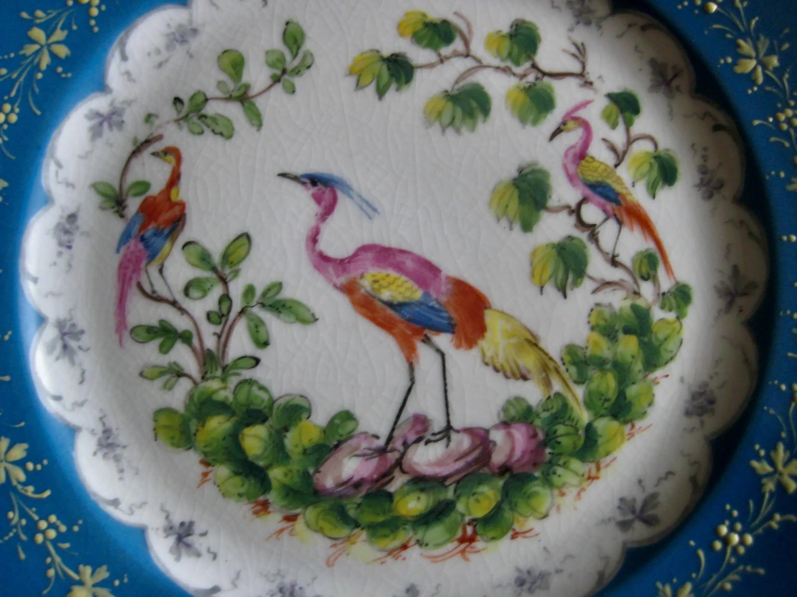 Dresden Bird Porcelain Plates- Set of 4 - 7