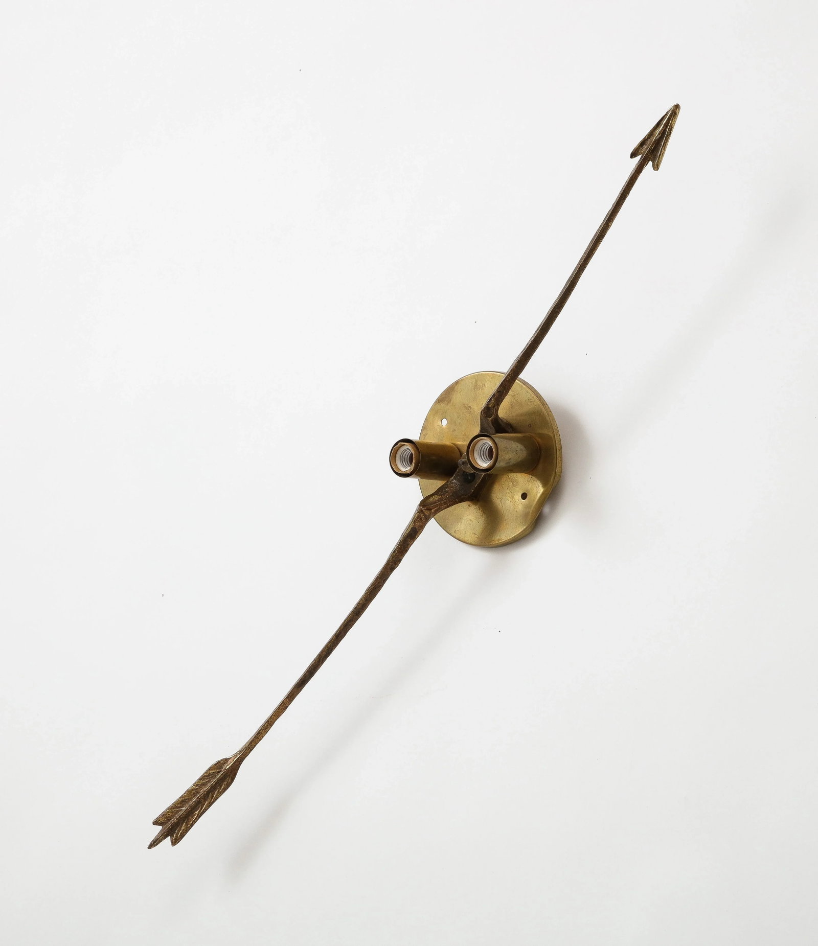 Midcentury French Gilded Iron Arrow Sconce - 3