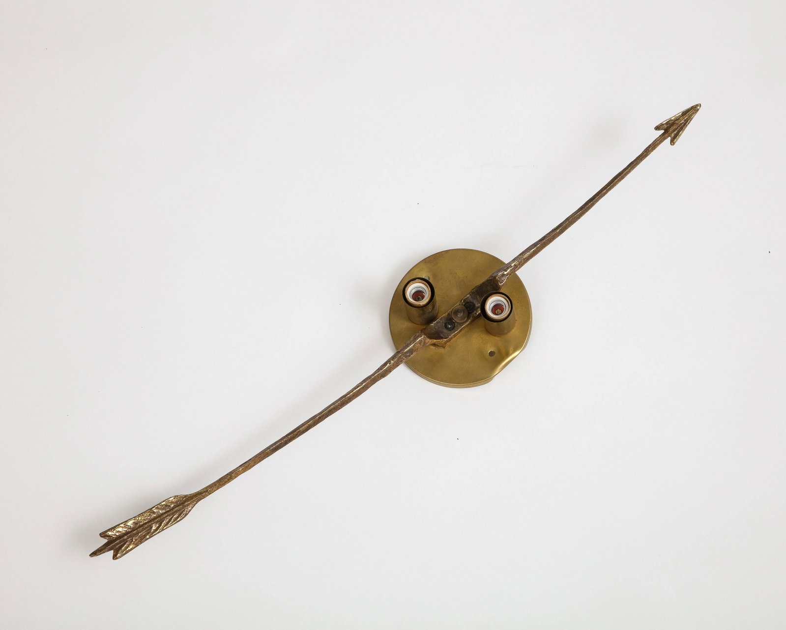 Midcentury French Gilded Iron Arrow Sconce - 4