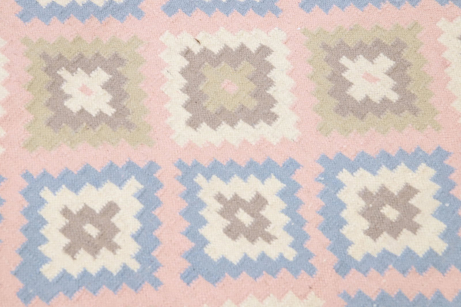 Vintage Kilim Ivory Handmade Wool Rug With a Floral Pattern - 3