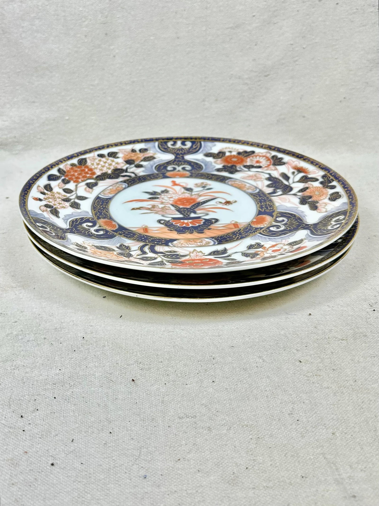 Antique Imari Chinoiserie Plates-Set of 3 - 12