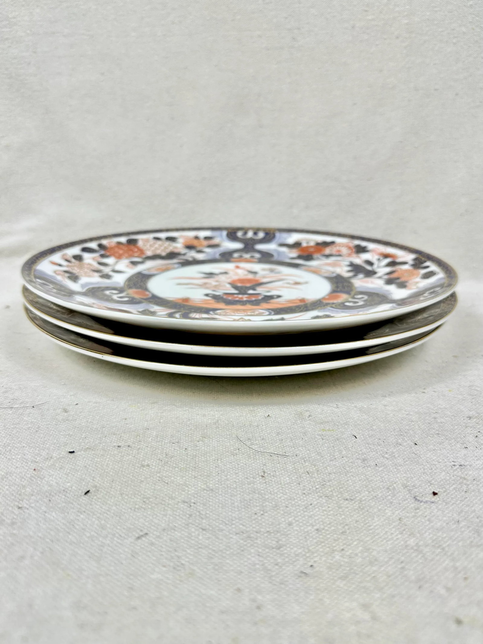 Antique Imari Chinoiserie Plates-Set of 3 - 3