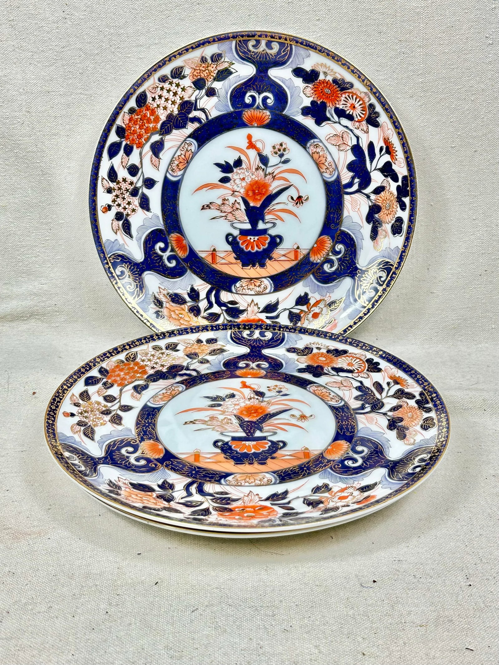 Antique Imari Chinoiserie Plates-Set of 3 - 9