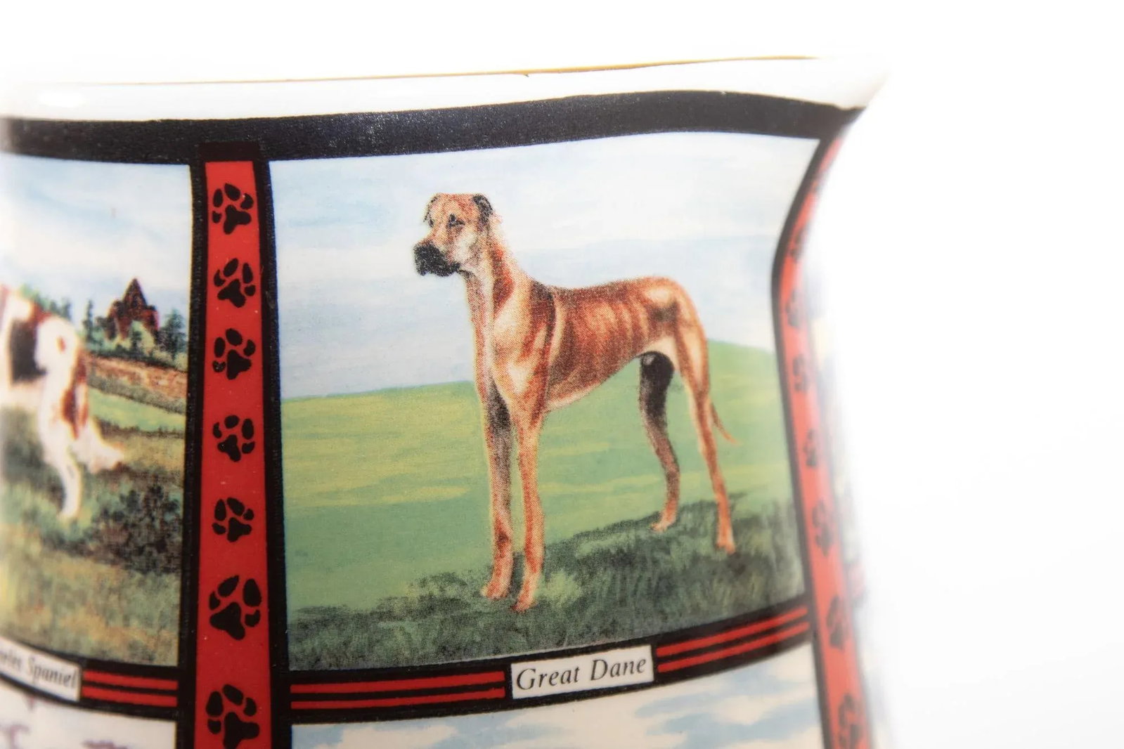 Vintage 1970s Ceramic Pitcher, Derbyshire England With Dog Breeds Pictures - 8