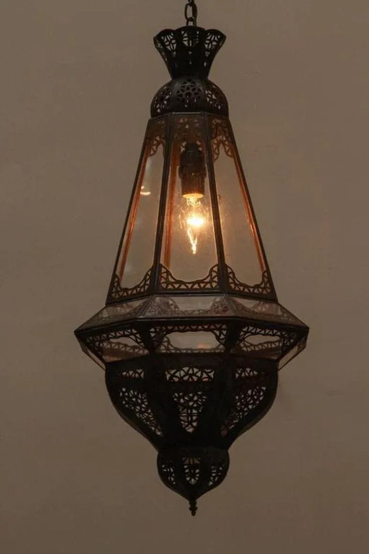 Moroccan Moorish Clear Glass Lantern - 7