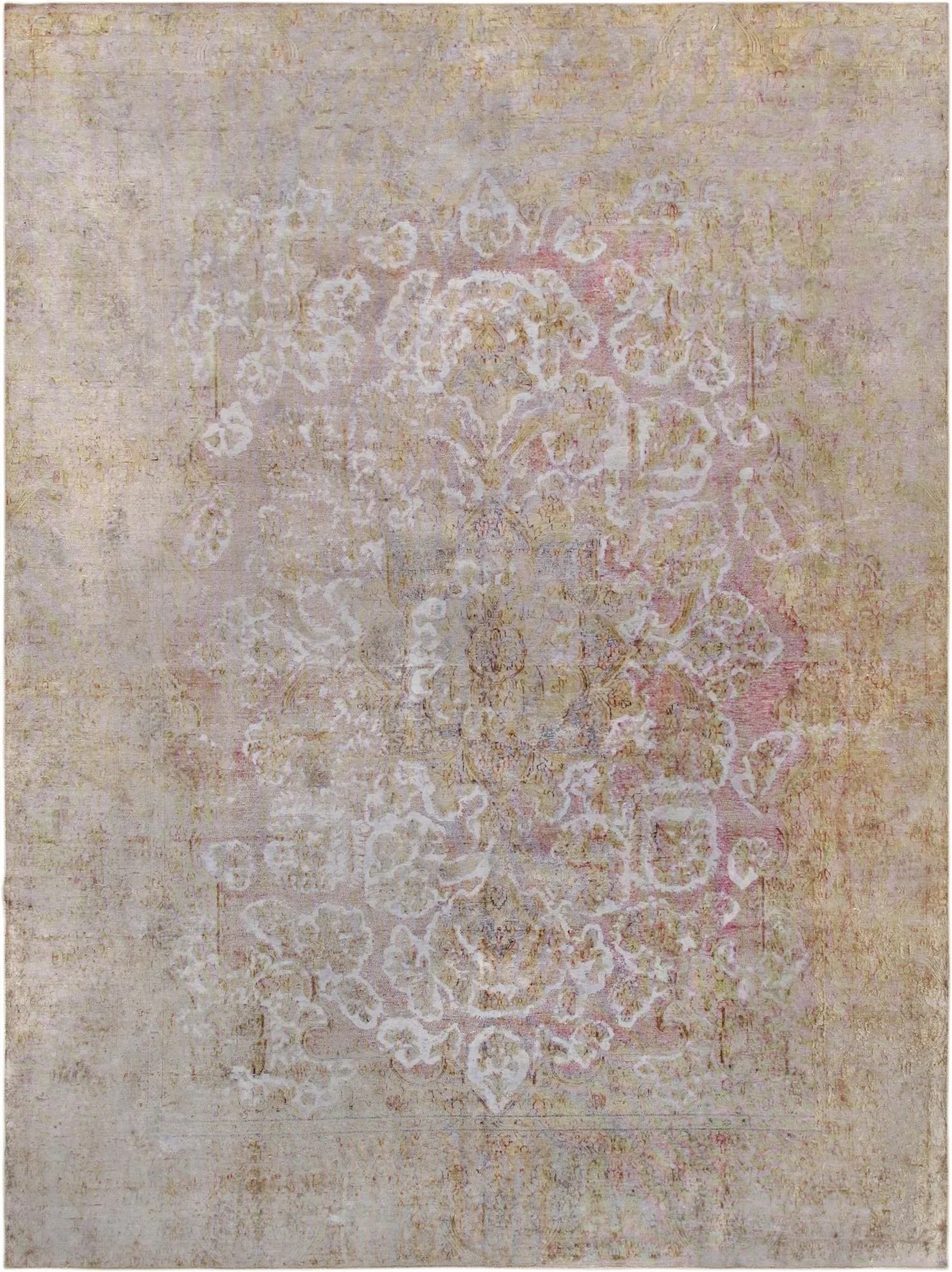 Vintage Overdye Pink/Camel Rug, 9' 5" X 13' 1" - 4