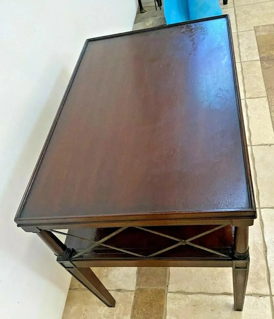1950s Vintage Hekman Table Bottom Shelf Two Tier Mahogany - 7