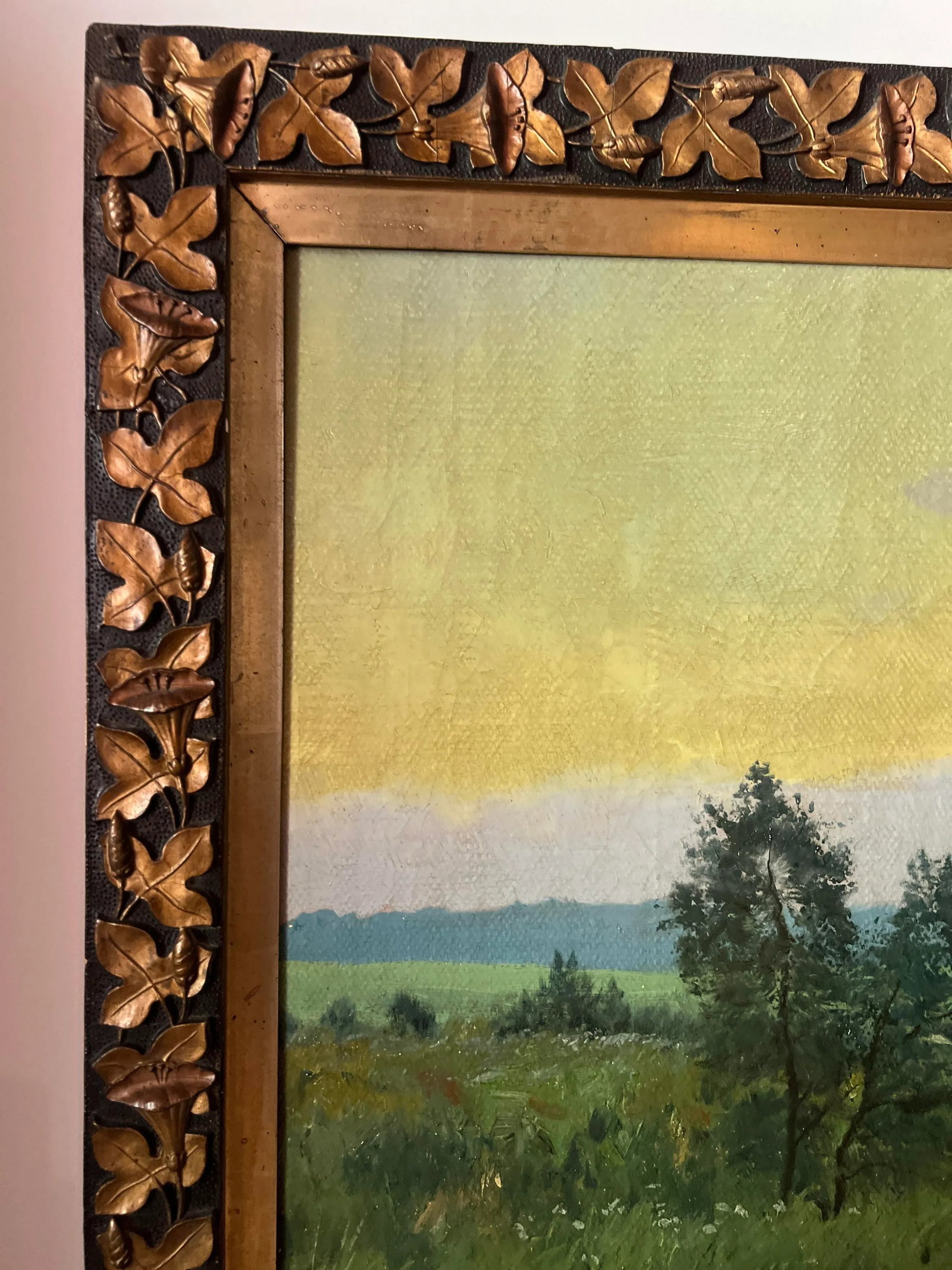 Charles Harry Eaton (American, 1850-1901) "Marsh Landscape" Period Frame O/C - 7
