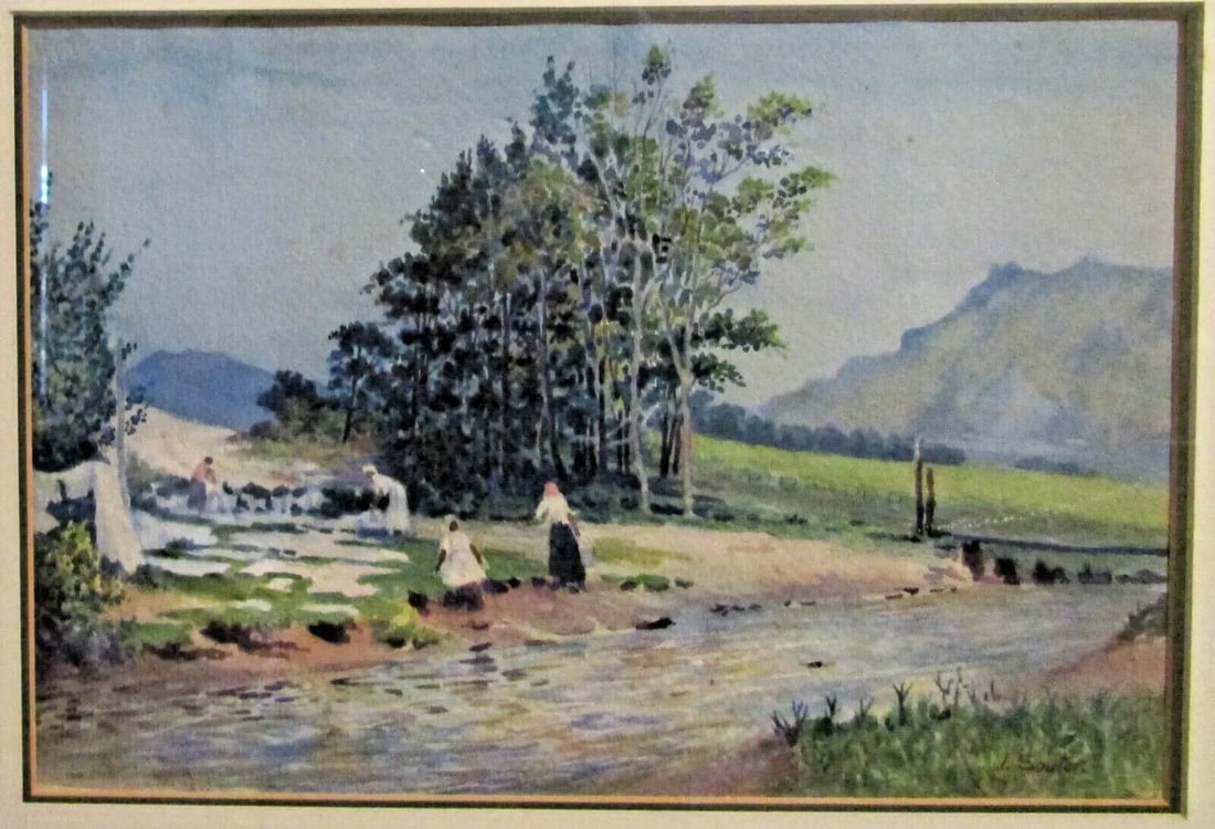 John Bulloch Souter 1890-1972 Original Watercolor Provincial Landscape Painting - 2