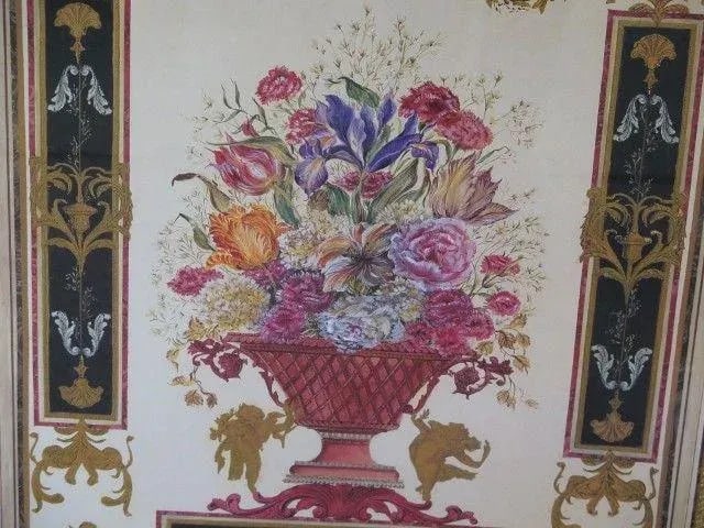 Large Floral Decorative Artwork Artist Signed - 2