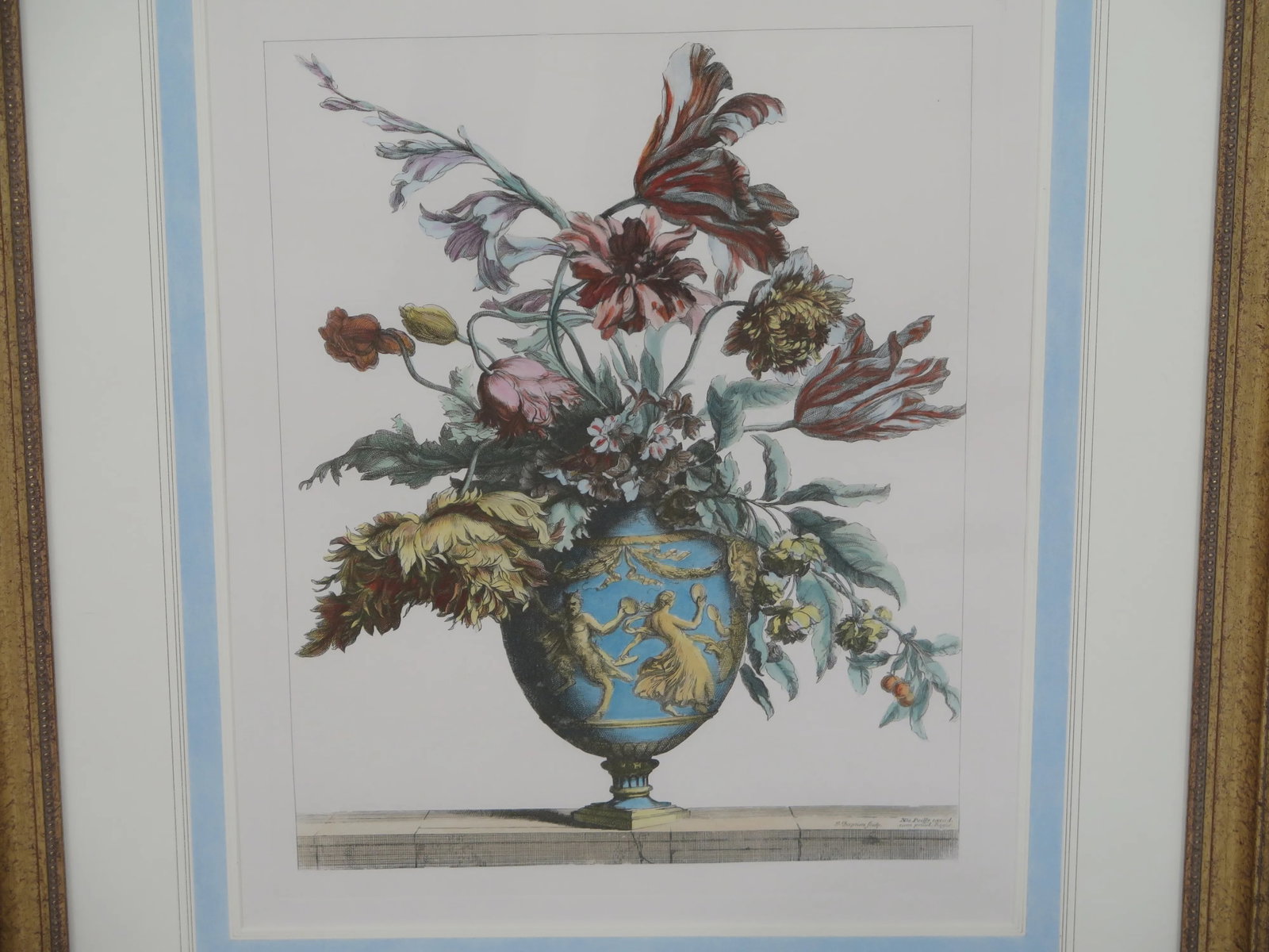 Matted & Gold Framed Botanical Prints - a Pair - 4