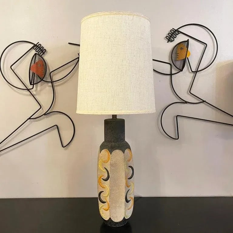 1950s Mid-Century Modern Art Pottery Table Lamp by Tye of California - 3