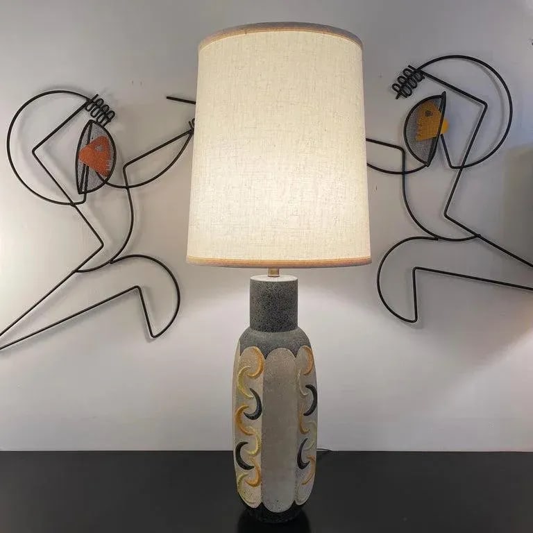 1950s Mid-Century Modern Art Pottery Table Lamp by Tye of California - 4