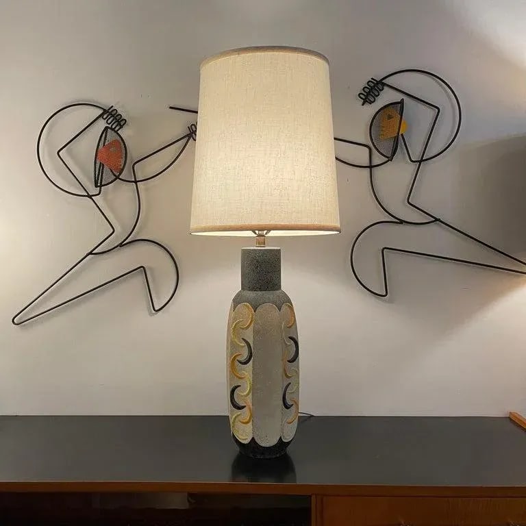 1950s Mid-Century Modern Art Pottery Table Lamp by Tye of California - 5