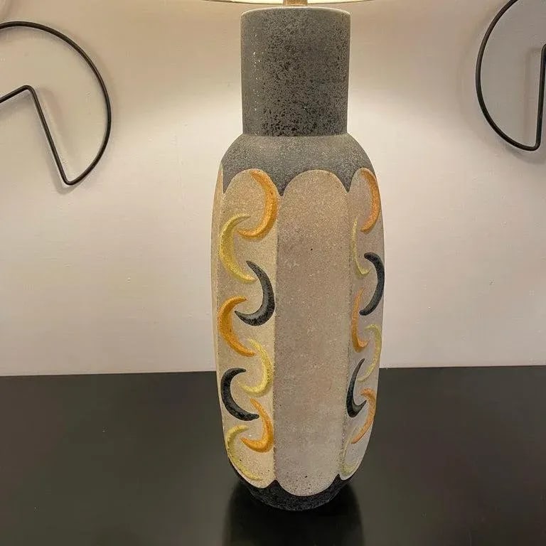 1950s Mid-Century Modern Art Pottery Table Lamp by Tye of California - 7