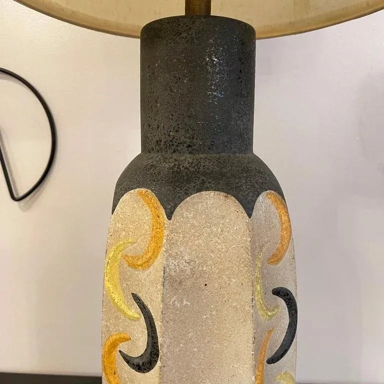 1950s Mid-Century Modern Art Pottery Table Lamp by Tye of California - 8