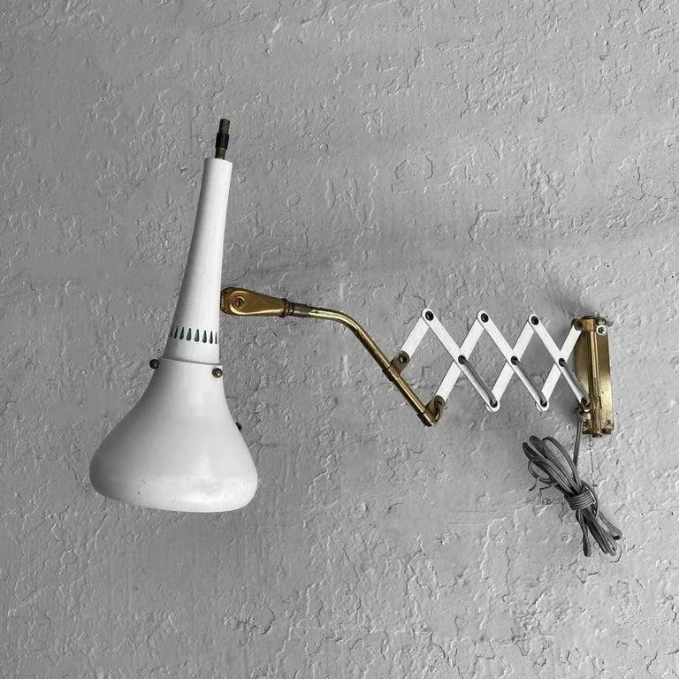 1950s Gerald Thurston Scissor Task Lamp Wall Sconce - 2
