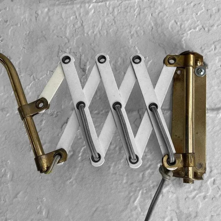 1950s Gerald Thurston Scissor Task Lamp Wall Sconce - 7