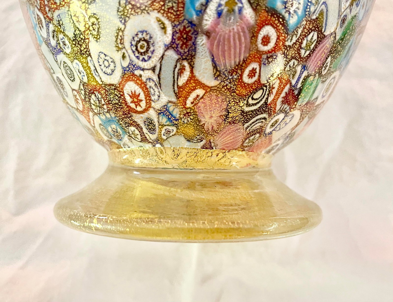 Vintage Vessaria Vr Millefiori Murano Glass Vase - 4