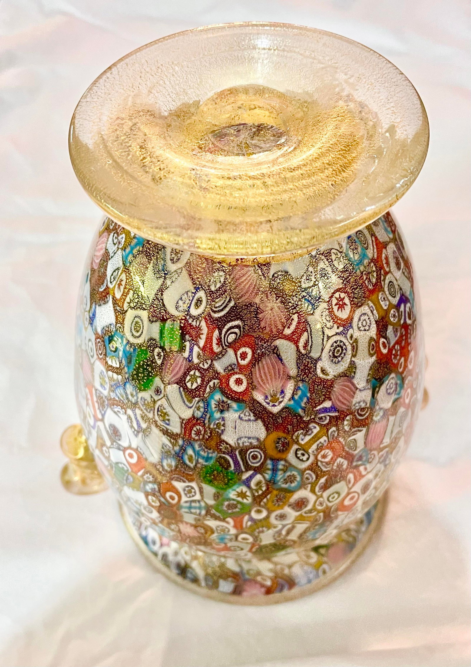 Vintage Vessaria Vr Millefiori Murano Glass Vase - 5