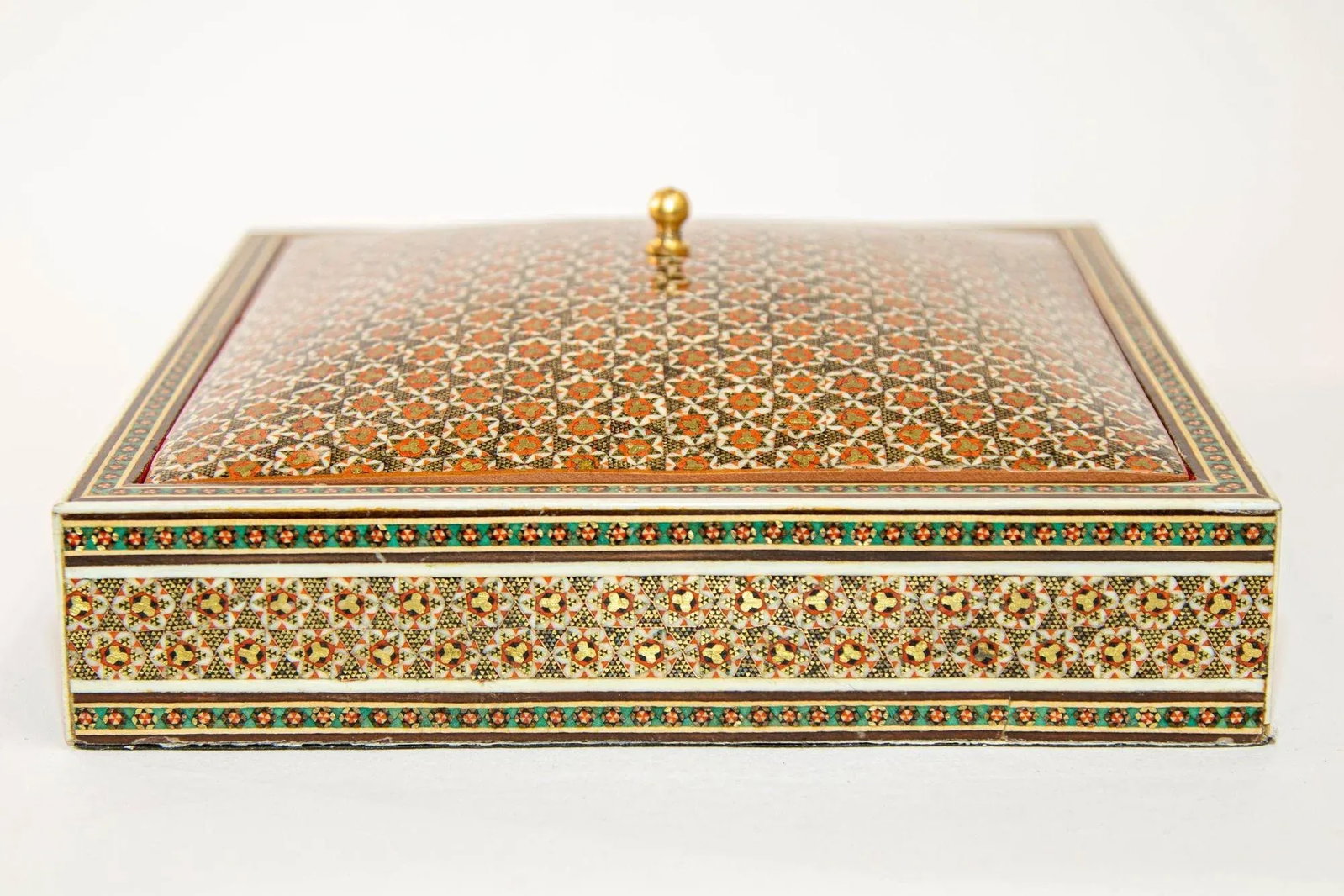 1950s Anglo Indian Style Micro Mosaic Inlaid Jewelry Box - 12