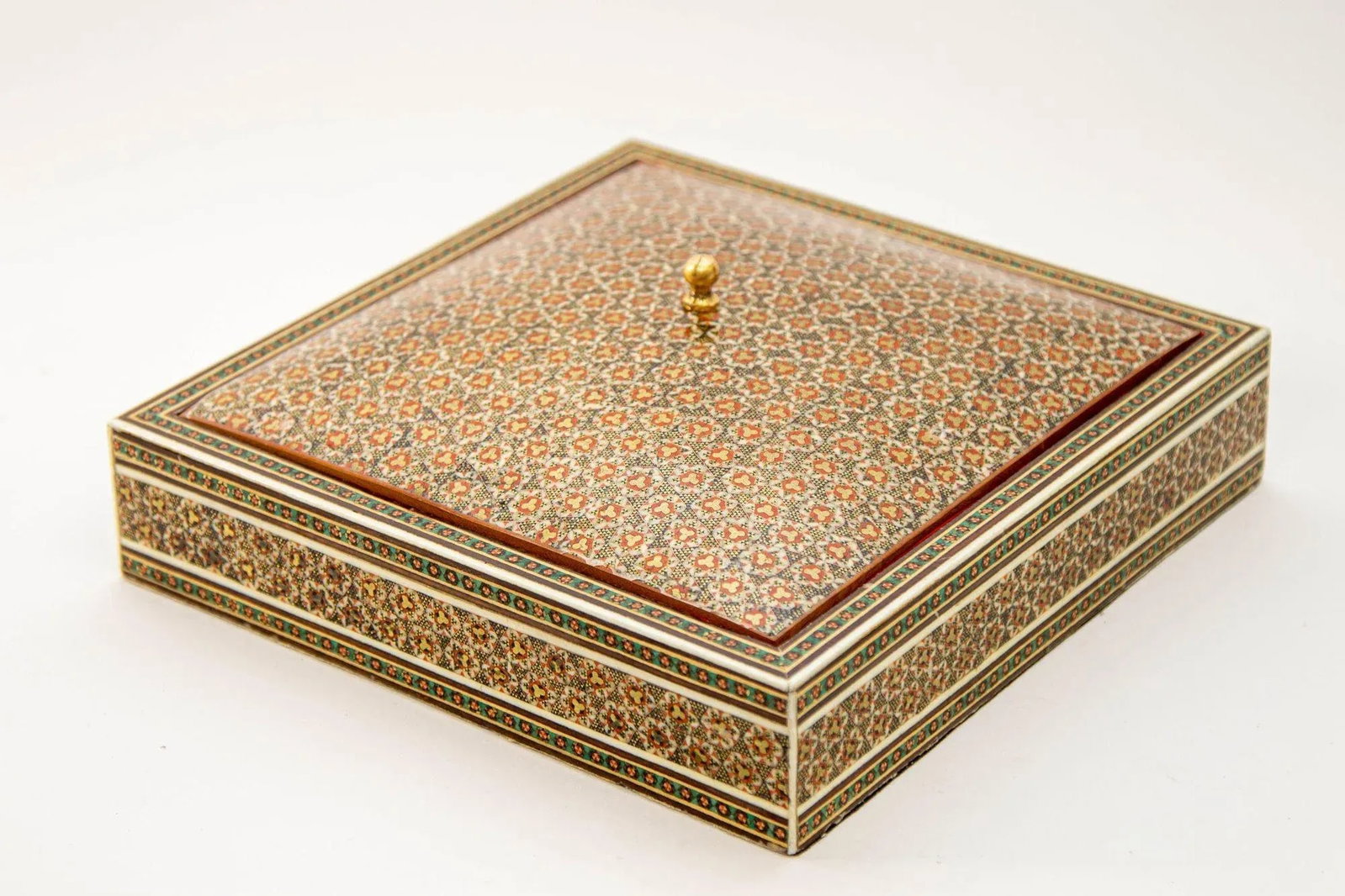 1950s Anglo Indian Style Micro Mosaic Inlaid Jewelry Box - 13