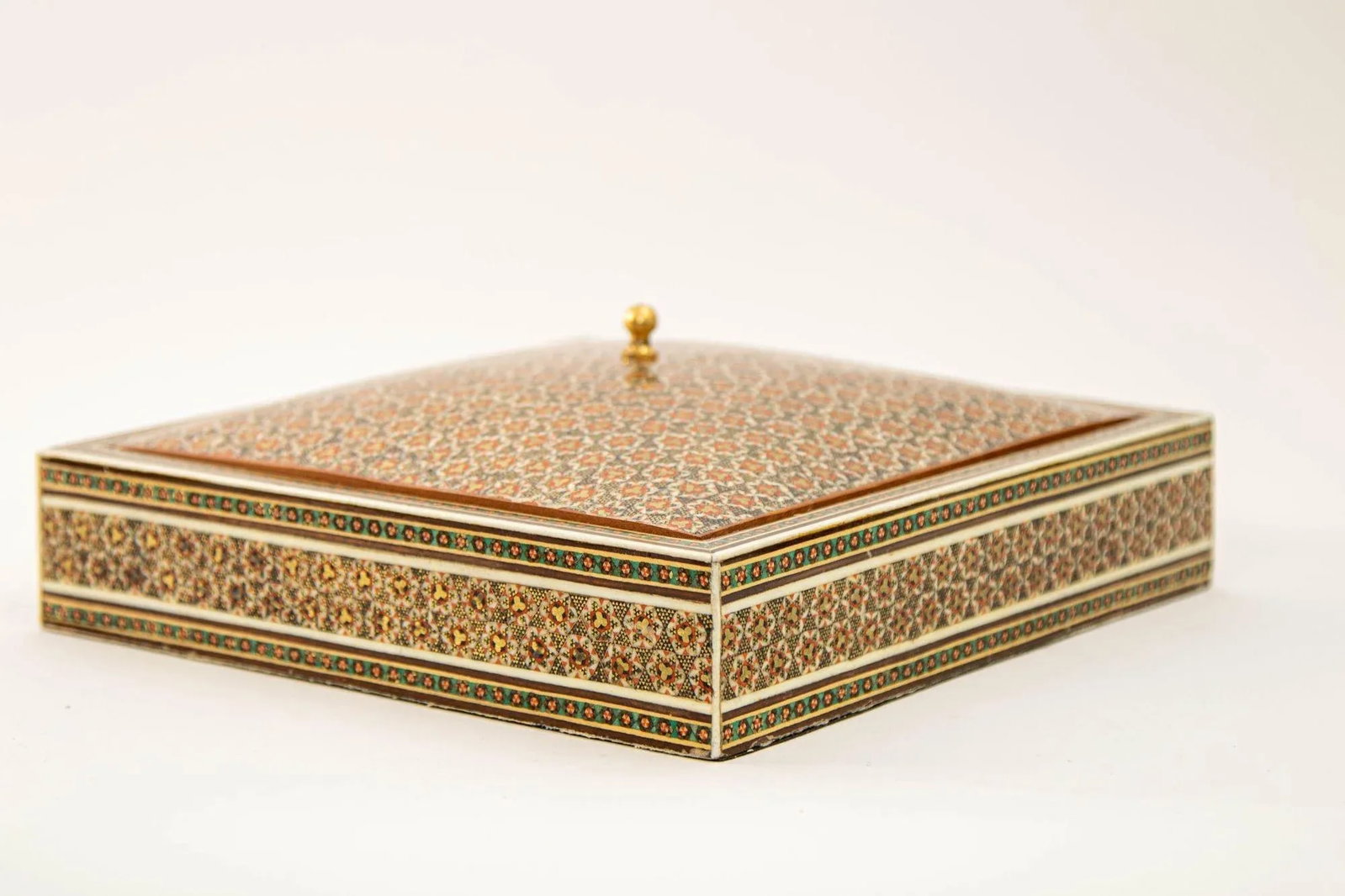 1950s Anglo Indian Style Micro Mosaic Inlaid Jewelry Box - 3