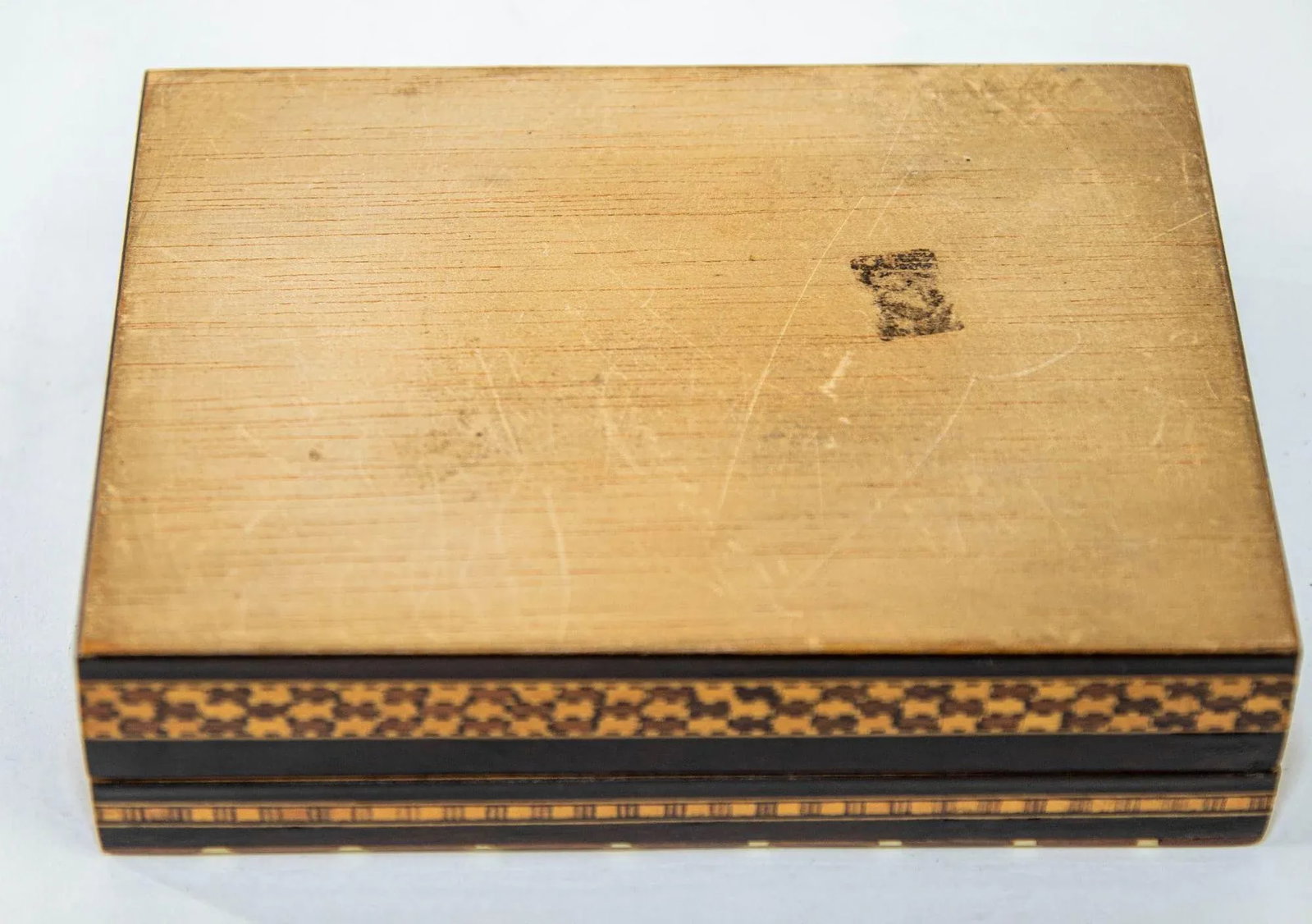 Moorish Spain Inlaid Marquetry Mosaic Box 1950's - 10
