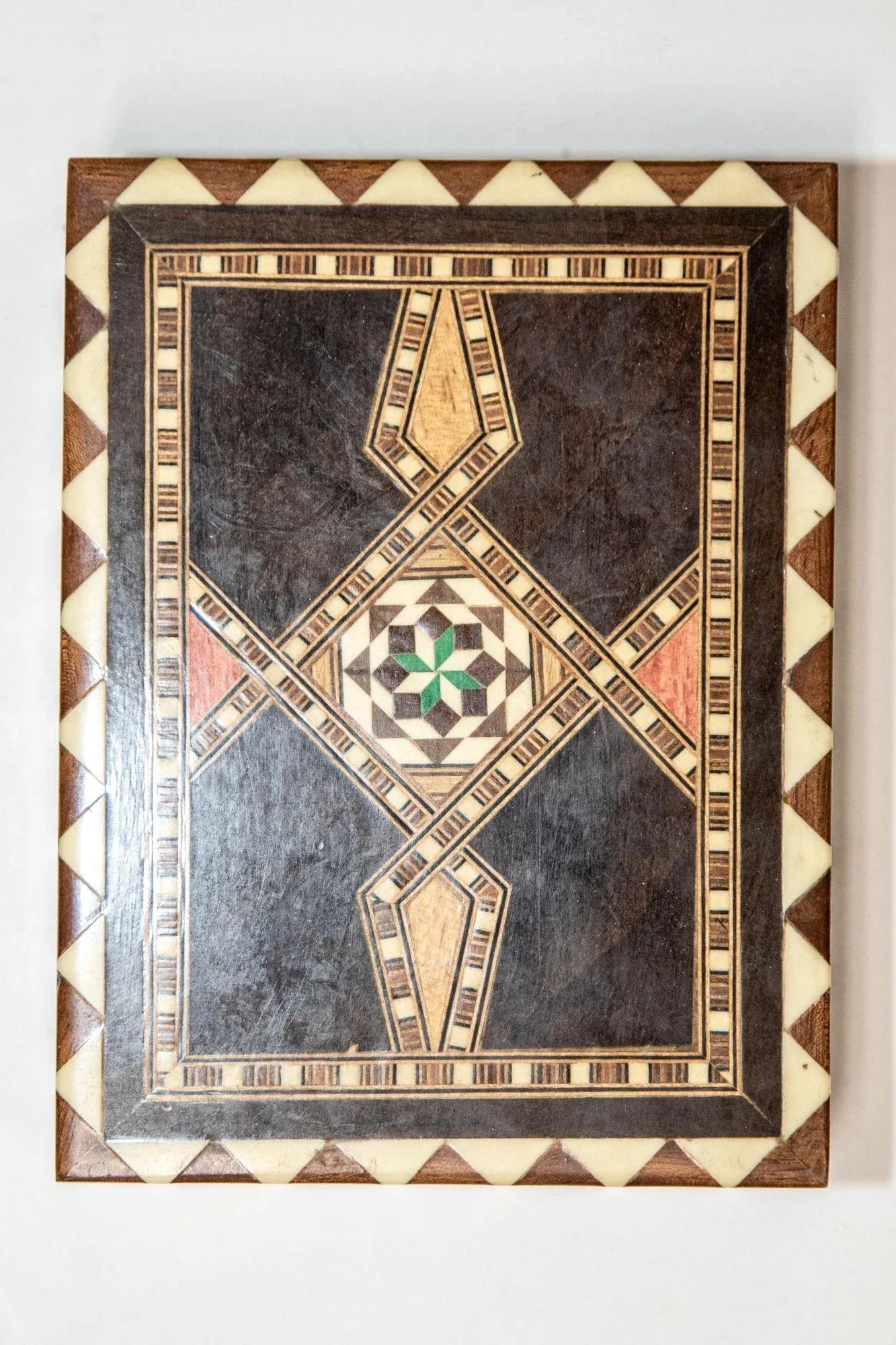 Moorish Spain Inlaid Marquetry Mosaic Box 1950's - 4