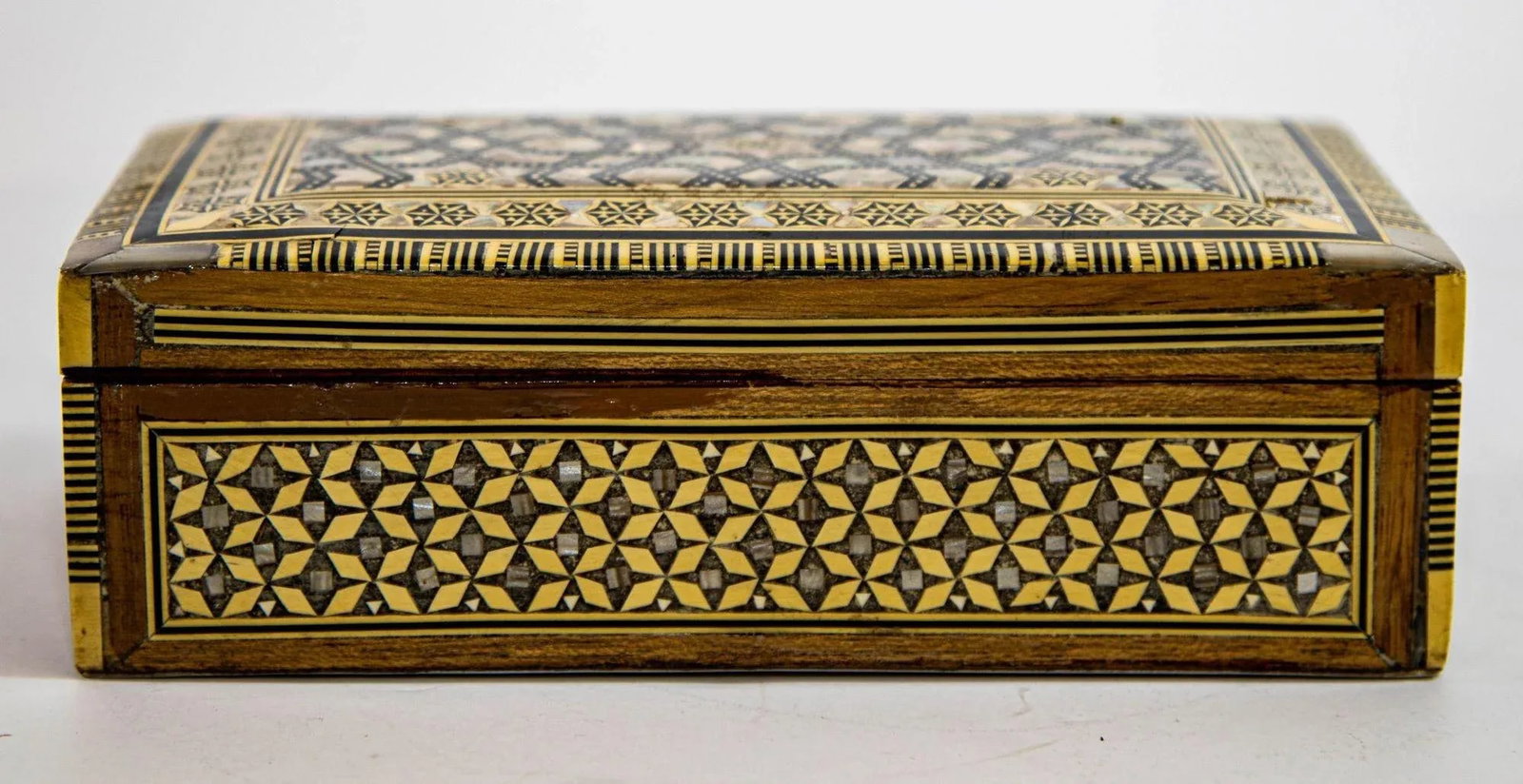 Middle Eastern Moorish Mother of Pearl Inlaid Marquetry Jewelry Box - 5