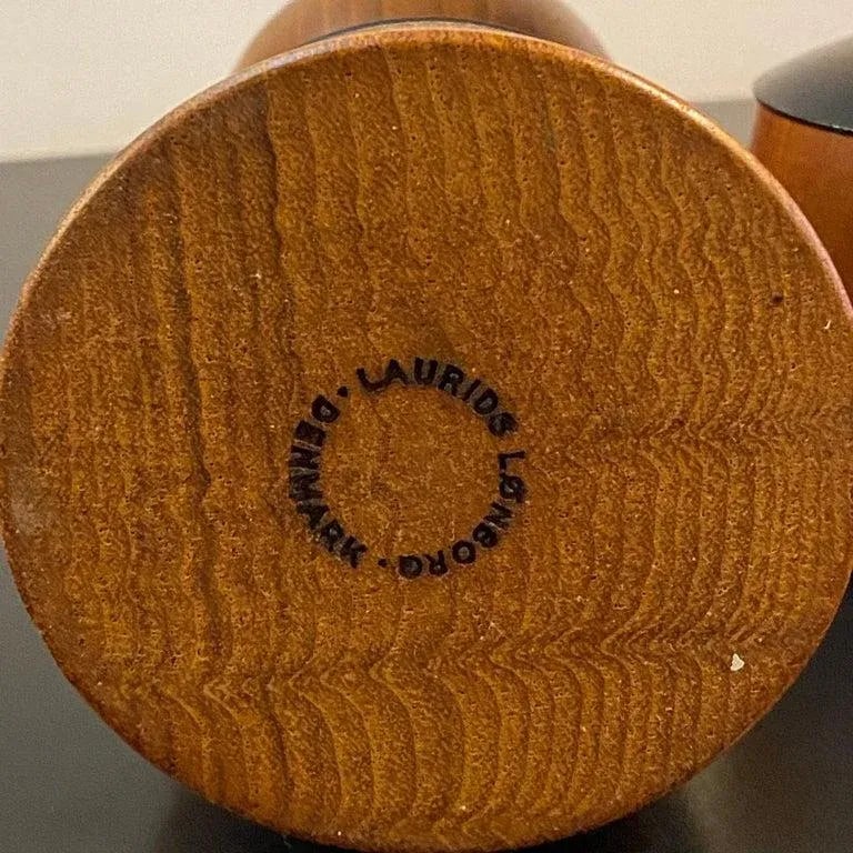 1960s Scandinavian Modern Rosewood Candleholders by Laurids Lonborg - Set of 2 - 9