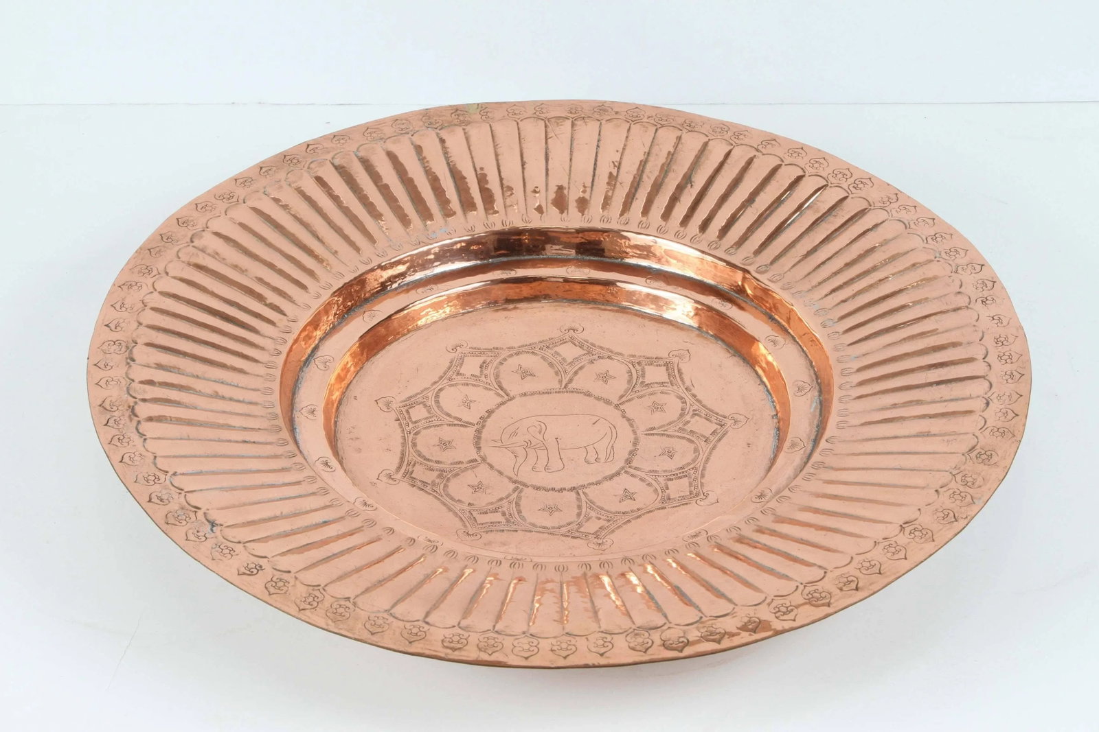 Hanging Round Copper Tray - 10