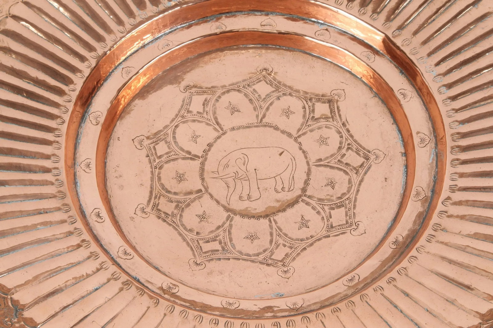Hanging Round Copper Tray - 2