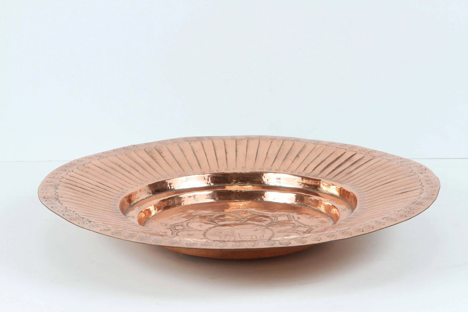 Hanging Round Copper Tray - 6