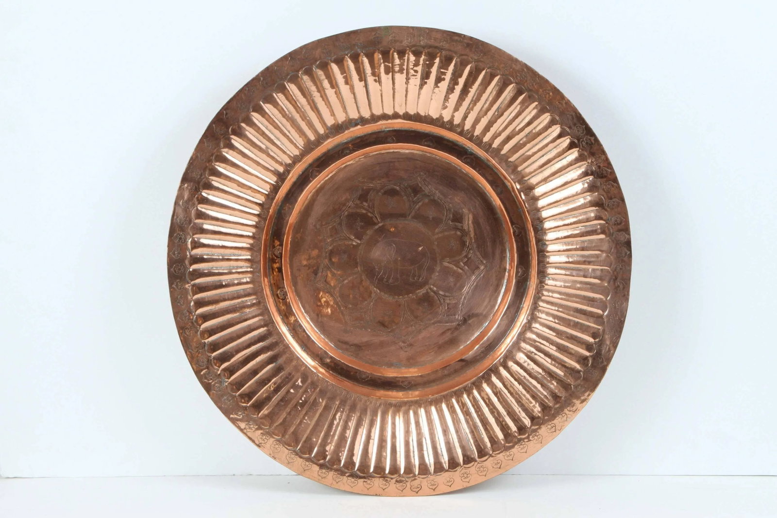 Hanging Round Copper Tray - 7
