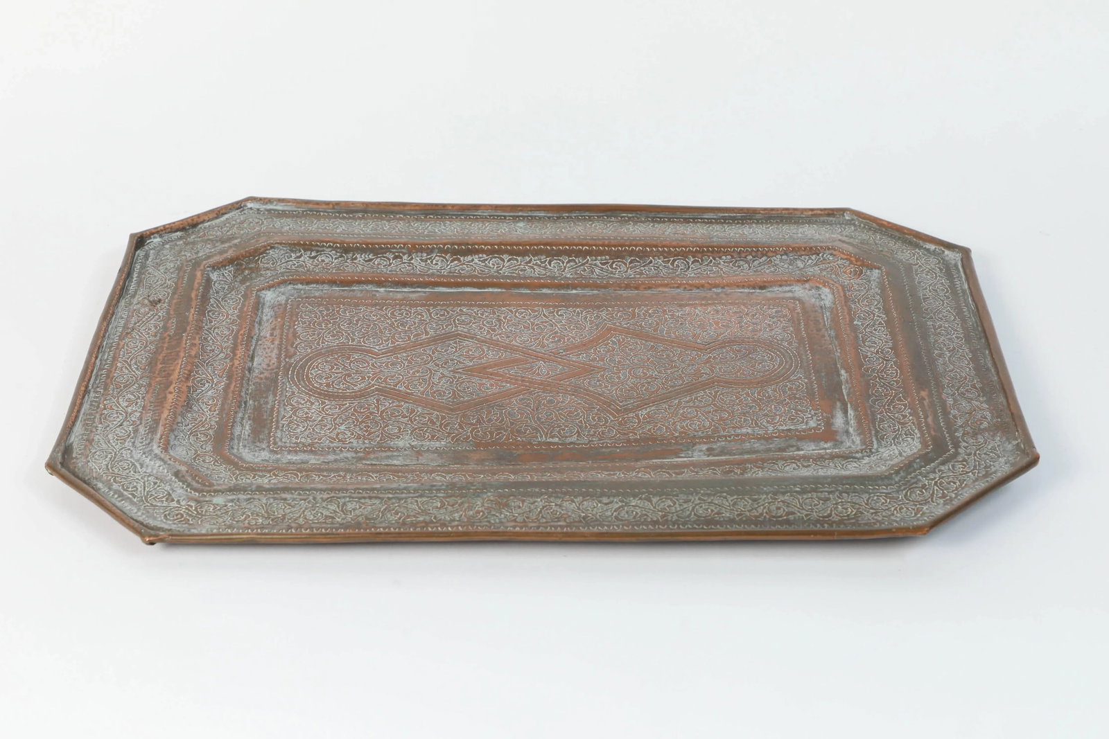 Middle Eastern Octagonal Persian Copper Tray Charger - 5