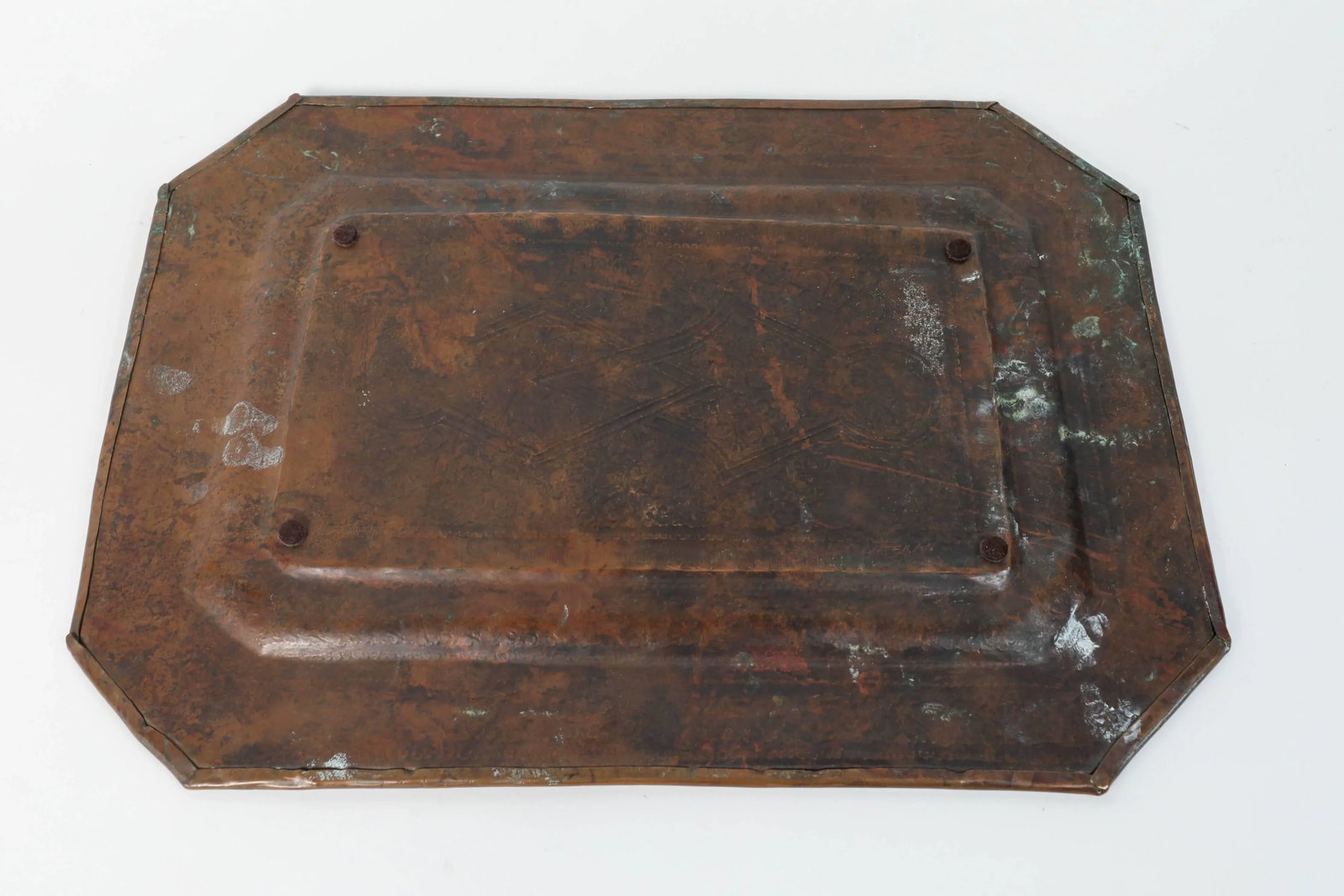 Middle Eastern Octagonal Persian Copper Tray Charger - 6