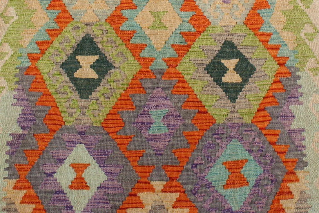 1990s Southwestern Kilim Rust Beige Wool Rug - 2'10" X 4'1" - 4