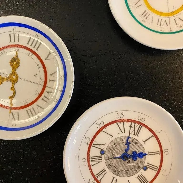 Italian Mid-Century Modern Petite Clock Plates- Set of 5 - 5